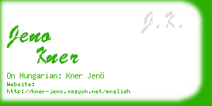 jeno kner business card